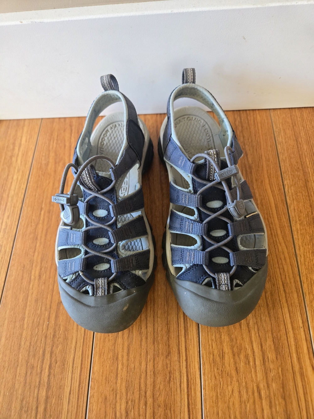 Keen Ladies Closed-Toe Sandals - Navy and Gray